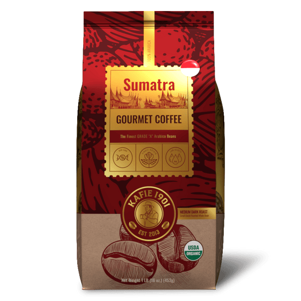 Kafie 1901 Sumatra single-origin whole bean coffee — 1 lb bag
