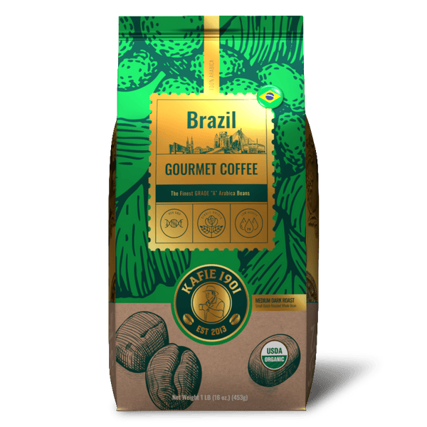 Kafie 1901 Brazil single-origin whole bean coffee — 1 lb bag
