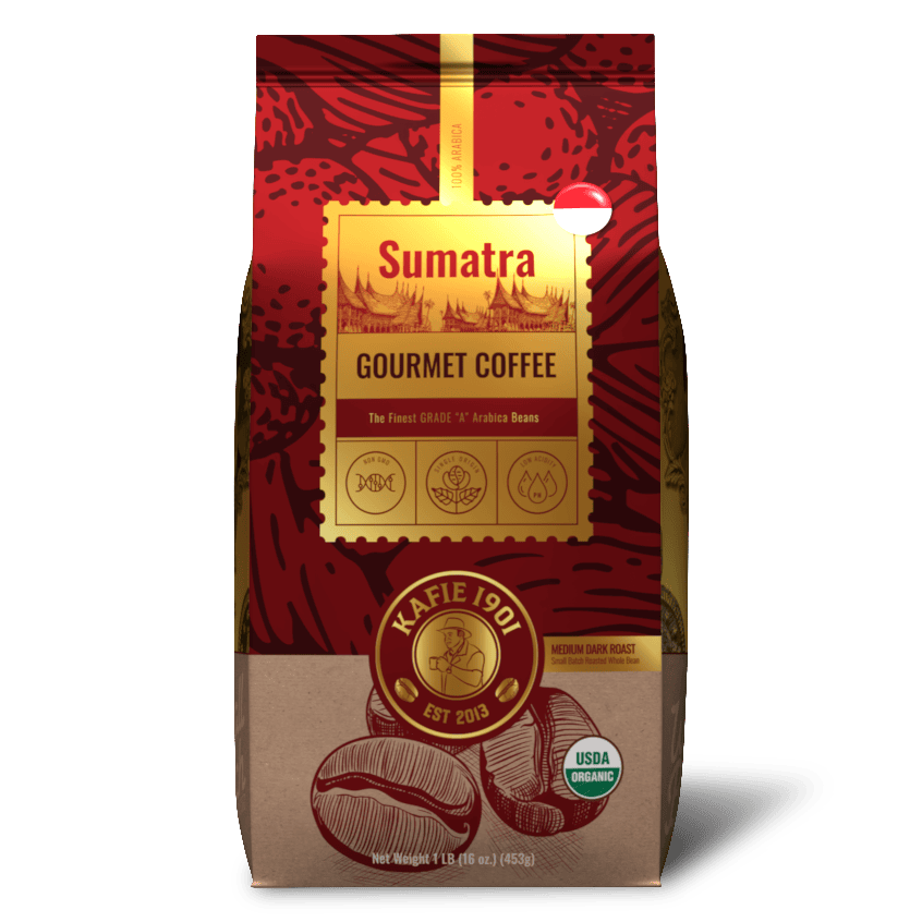 Kafie 1901 Sumatra single-origin whole bean coffee — 1 lb bag