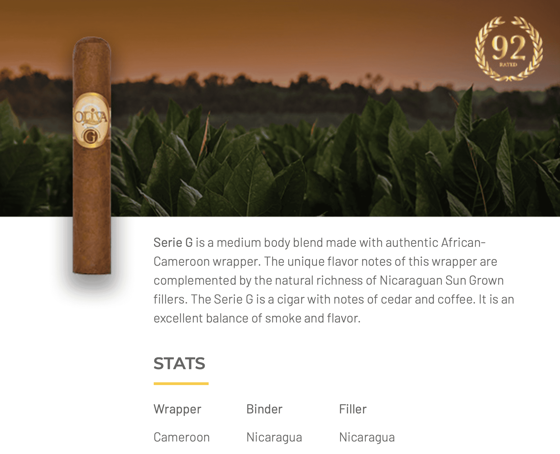 Oliva Serie G Aged Cameroon Toro