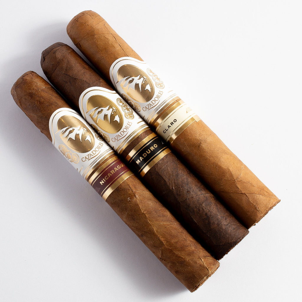 The three La Aurora Cazadores blends: Claro, Maduro and Nicaragua